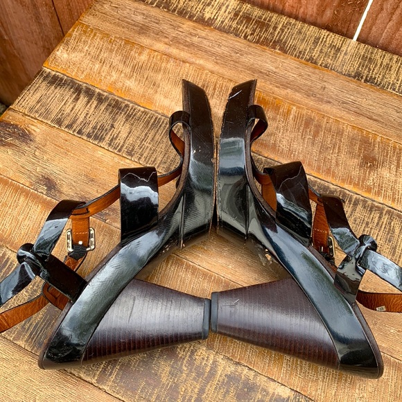 Givenchy black strappy platform sandals women’s size 38 - Picture 4 of 8